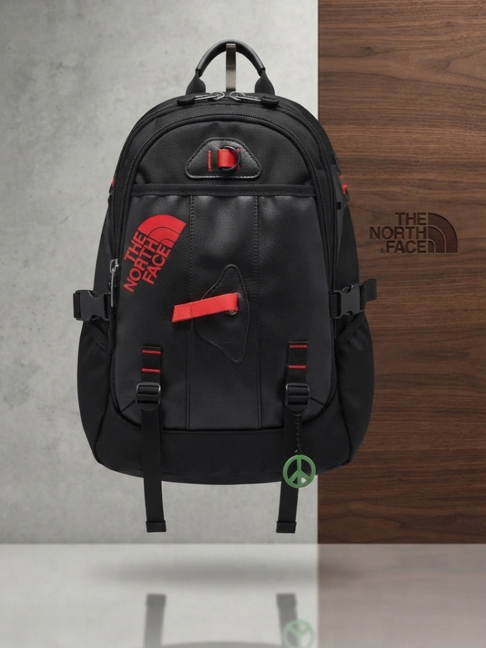 The North Face Black & Red Technical Daypack Backpack Medium